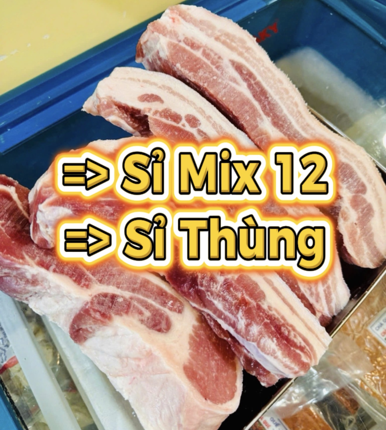 Sỉ thùng, sỉ mix 12, mua thịt heo, bò, gà, hải sản, từ 2kg được giá theo thùng, sỉ thùng, sỉ mix, giá gốc